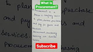 What is Procurement [upl. by Anoyk4]