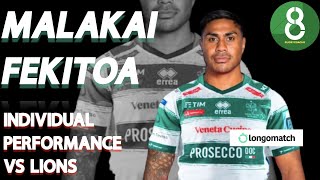 MALAKAI FEKITOA VS LIONS  INDIVIDUAL PERFORMANCE  BENvLIO URC [upl. by Tracie83]