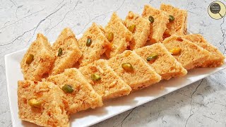 Crispy Lachcha Semai Barfi Recipe  ক্রিসপি লাচ্ছা সেমাই বরফি রেসিপি [upl. by Yelserp]