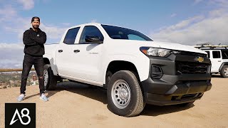 2023 Chevy Colorado WT  THIS is a BASE Truck [upl. by Adnovoj]