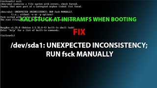 KALI FIX stuck at initramfs when booting [upl. by Anasiul789]