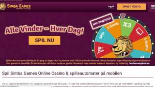 SimbaGames anmelelse Bonuskode  3000 kroner  120 free spins [upl. by Thorlie]