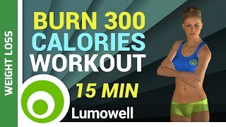 Burn 300 Calories Workout  15 Minute Exercise to Lose Weight [upl. by Amaerd]