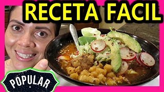 POZOLE ROJO 😍 RECETA FACIL DE POZOLE DE PUERCO ✅ [upl. by Onimixam]