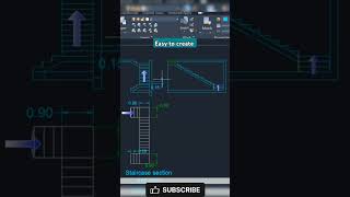 Staircase plan with section  learn autocad vkvengineeringtechnology3181 [upl. by Jaworski]