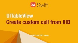 How to create custom cell from xib for UITableView using Swift [upl. by Nepets]