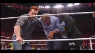 Brock Lesnar breaks Triple Hs arm  WWE Raw 43012 HQ [upl. by Wimsatt]