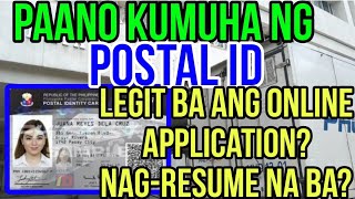 ✅POSTAL ID ONLINE LEGIT BA PAANO KUMUHA NG POSTAL ID NGAYON NAGRESUME NA BA ALAMIN [upl. by Wenger]