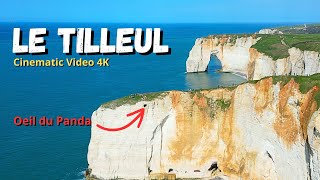 La Plage du Tilleul à côté d ETRETAT  Loeil du Panda  Video Drone Cinematic 4k [upl. by Socrates272]