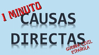 Las 4 causas directas de la Guerra Civil española en 1 minuto [upl. by Zenia]