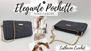 Wie man eine elegante Pochette häkelt  Häkeltasche  Abendtasche [upl. by Westerfield]