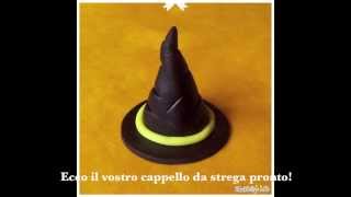 Halloween  Tutorial cappello da strega in pasta di zucchero [upl. by Kylynn15]