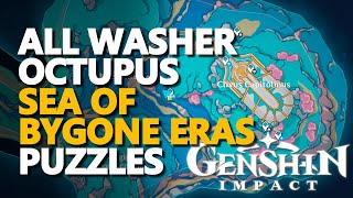 All Washer Octupus Sea of Bygone Eras Puzzles Genshin Impact [upl. by Sheply]