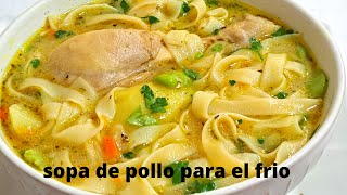 Sopa de Pollo Fácil Rápido Receta Delicias Cusqueñas Perú Cocina Peruana [upl. by Dorej]