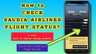 Paano mag check ng FLIGHT STATUS sa Saudi Airlines  2 Ways [upl. by Ahens]