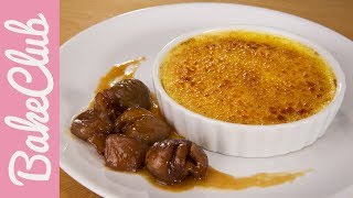 Crème brûlée mit karamellisierten Maronen  BakeClub [upl. by Saibot]