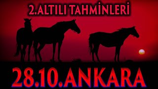 28 Ekim Ankara At Yarışı  Altılı Tahminleri  2ALTILI [upl. by Nitsirk]