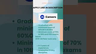 JIO Biggest Hiring  OFF Campus Drive For 2024 2023 2022 Batch  Fresher [upl. by Udale]