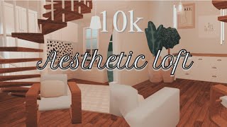 10k bloxburg aesthetic mini loft house build  ROBLOX bloxburg  lirxsa [upl. by Kcinimod]