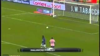 Mauricio Pinilla goal vs Inter  Igor Trpeski [upl. by Necyrb139]