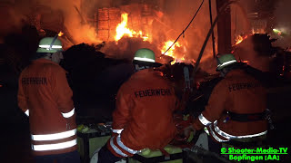 Großbrand  Holzwerk Bopfingen  Landwirte schaffen Löschwasser bei  ausführliche Einsatzdoku E [upl. by Anthe288]