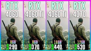 RTX 4060 vs RTX 4060 TI vs RTX 4060 TI 16GB vs RTX 4070  Test in 25 Games [upl. by Aioj]