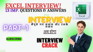 Top 13 Excel Interview Questions and Answers  Job Interview in Excel  Excel Interview  Part 1 [upl. by Neelsaj]