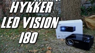 Hykker LED Vision 180  test recenzja projektora z Biedronki Lepszy niż Vision 130 [upl. by Anohsal]