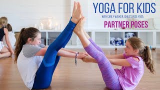 Kids Yoga  Partner Poses👭 Childs Pose Yoga [upl. by Ratcliff]