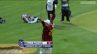 Shot of the Day Billy Mayfair plays to the crowd on the 16th hole at TPC Scottsdale [upl. by Margret329]