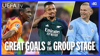 UCL Great Goals of the Group Stage  Tetê Gabriel Jesus Haaland [upl. by Ahsinot]