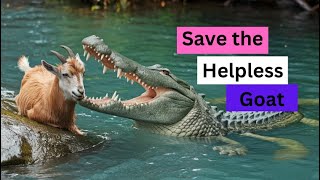 🐊 Crocodiles Hunt a Helpless Goat A Wild Encounter 😱🐐 [upl. by Evyn910]