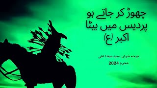 Chor Kar Jaatey Ho Pardes Mein Beta Akbar  Syed Mubtada Ali  Noha 202425  noha hazrataliakbar [upl. by Stasny365]