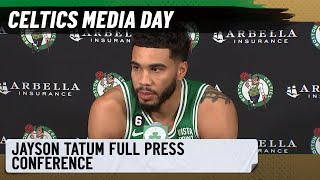 FULL PRESS CONFERENCE Jayson Tatum talks Joe Mazzulla getting back to the NBA Finals [upl. by Oira]