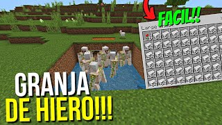 🧠 APRENDE Como hacer una granja de Hierro en Minecraft Bedrock 121 FÁCIL y RÁPIDO [upl. by Lewej]