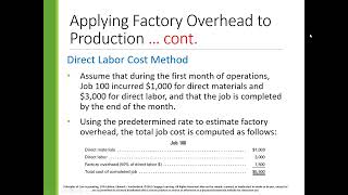 Casharka 18aad Direct Labor Cost Method FOH Chapter 4 Cost Acc [upl. by Essila670]