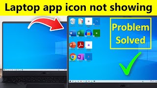 laptop display app not showing  desktop app icon not showing  laptop me desktop icon gayab ho gya [upl. by Servais470]