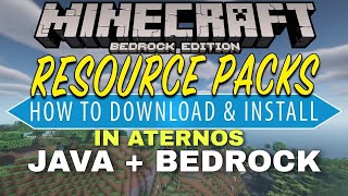 How To Add MCPack In Aternos Java  Bedrock Server  Minecraft Bedrock [upl. by Nilrem]