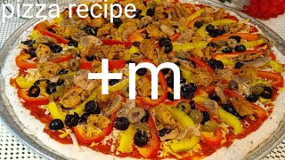 Recette pizza Au poulet🍕 pizza recipecuisinefacile [upl. by Anyek507]