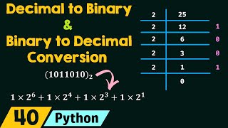 Decimal to Binary and Binary to Decimal Conversion [upl. by Einre]