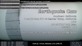 Earthquake Cam  Searles Valley California M64  742019  地震ウェブカメラ [upl. by Petit]