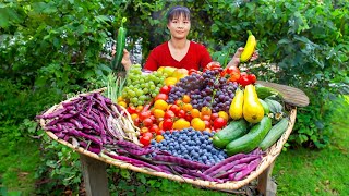 Harvesting Cabbage amp Fruit In The Garden Goes To Market Sell  Cook Cabbage Rolls With Meat [upl. by Ocsisnarf138]