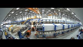 Timelapse video opbouw productielijnen voor SAB sandwichpanelen [upl. by Sandeep]