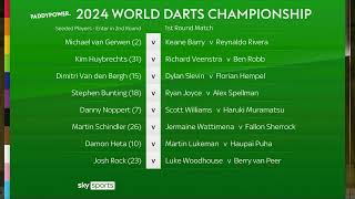 LIVE The 202324 Paddy Power World Darts Championship Draw [upl. by Kahl]