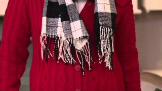 Foxford Woollen Mills Plaid Blanket Scarf on QVC [upl. by Noied]