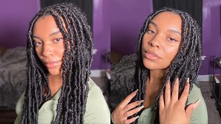 DISTRESSED FAUX LOCS OVER LOCS  Easy Tutorial  Beginner Friendly [upl. by Thorrlow]