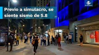 Temblor de 58 se siente en la Ciudad de México a horas de que se realice el simulacro [upl. by Newbill]