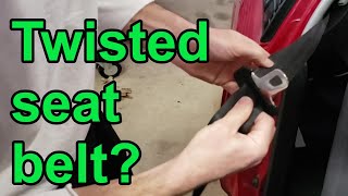 How to fix a twisted seat belt  in TWO MINUTES [upl. by Hanala]