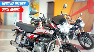 Hero HF Deluxe 2024 Model Detailed Review 😍  Price Mileage and Features 😱 [upl. by Idac598]