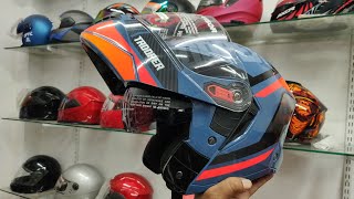 Studds Trooper clip on helmet glossy blue colourhelmet review cheapest price [upl. by Eyma]